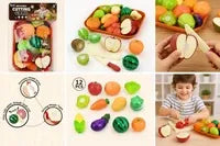 🍎 Montessori Fruit & Vegetable Cutting Play Set